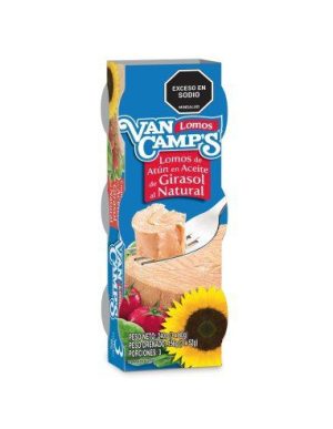 Atún Van Camp's Lomitos En Aceite De Girasol Al Natural 3und x 80g C/U (240g)