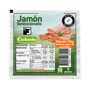 Jamón Colanta Seleccionado 22 Tajadas x450g