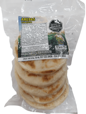 Arepa Arepas Caldenses Con Queso 100% Maiz 5unds x500g