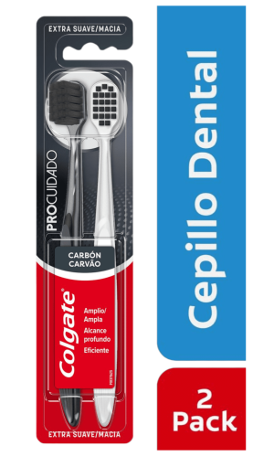 Cepillo Dental Colgate Extra Suave Carbón (2 und)