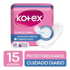 Toallas Protectoras Kotex Cuidado Diario x15und