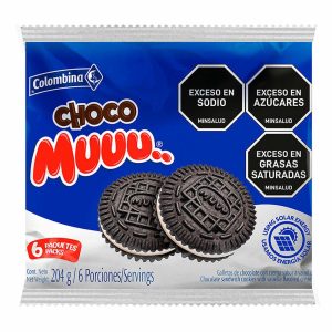 Galletas Colombina Choco Muuu 6 Paq x204g