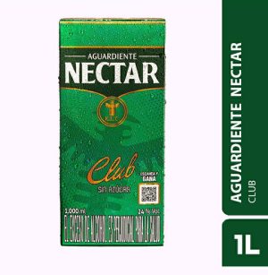 Aguardiente Néctar Club Verde Sin Azúcar x1000ml