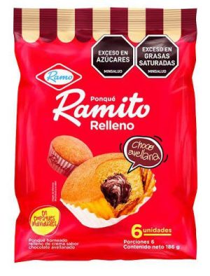 Ponque Ramo Ramito Relleno Avellana 6und x186g